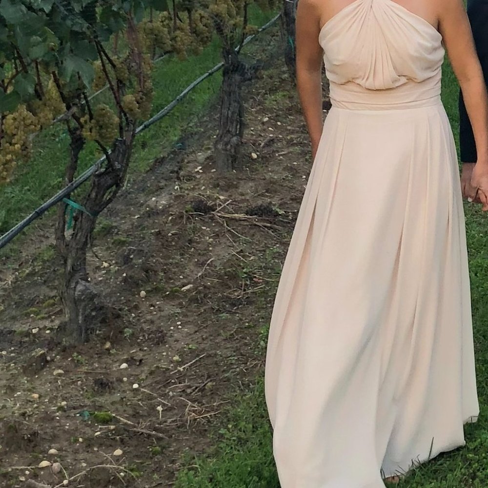 Monique Lhuillier Blush Bridesmaid Dress Size 4